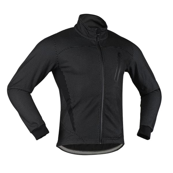Vintercykeljakke til mænd, fleece, termisk, langærmet, vandtæt, vindtæt