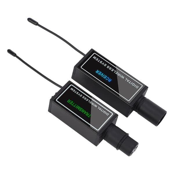 Trådløs UHF XLR USB oppladbar mikrofon sender mottaker adapter for kamera mikser
