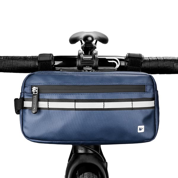 Multifunktionell 3L cykelstyrväska med axelrem och reflexband