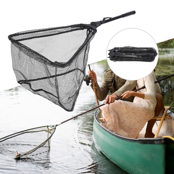 Bærbart trekantet sammenleggbart fiskegarn for fluefiske - Fang og slipp
