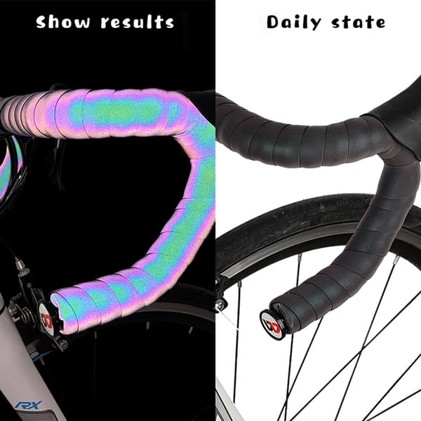 WEST BIKING Reflextejp för cykelstyre, slitstarkt och bekvämt PU+EVA-material