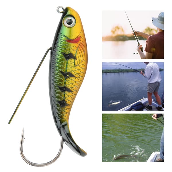ABS Simulation Hard Lure med enkeltkrog til dybhavsfiskeri - assorterede farver 33g