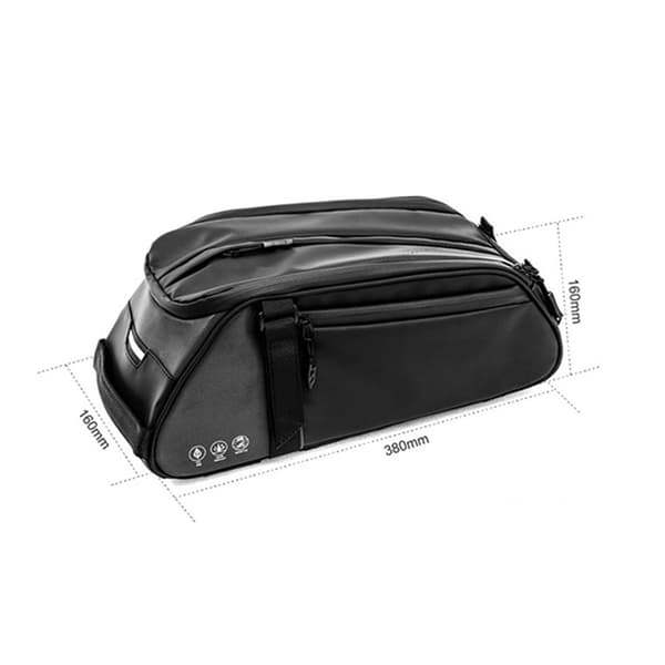Multifunksjonell vanntett sykkelveske 8L med reflekterende stropper Oxford 600D