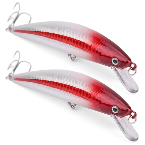 2 st Minnow sjunkande fiskedrag med tungplatta, realistisk simuleringsutrustning #2
