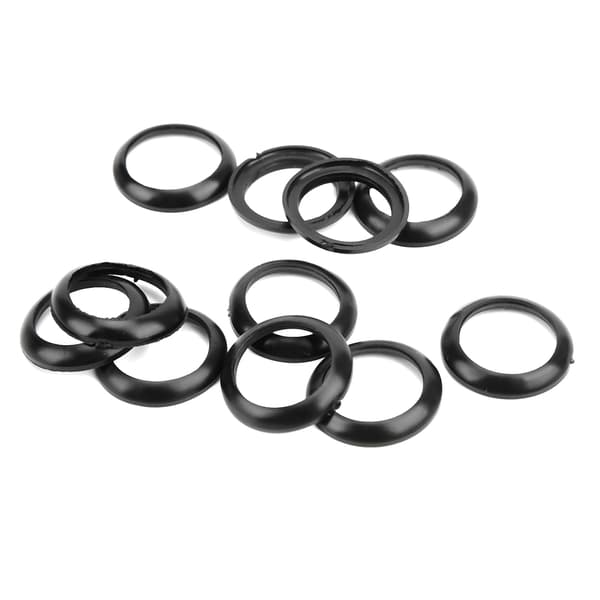 60 stk. silikone fiskestang ring håndguide 15 mm sort fisketilbehør