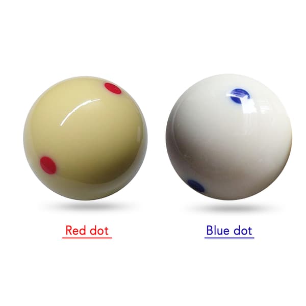 Träningspoolboll med 6 blå prickar, standardstorlek 57,2 mm, hållbart harts