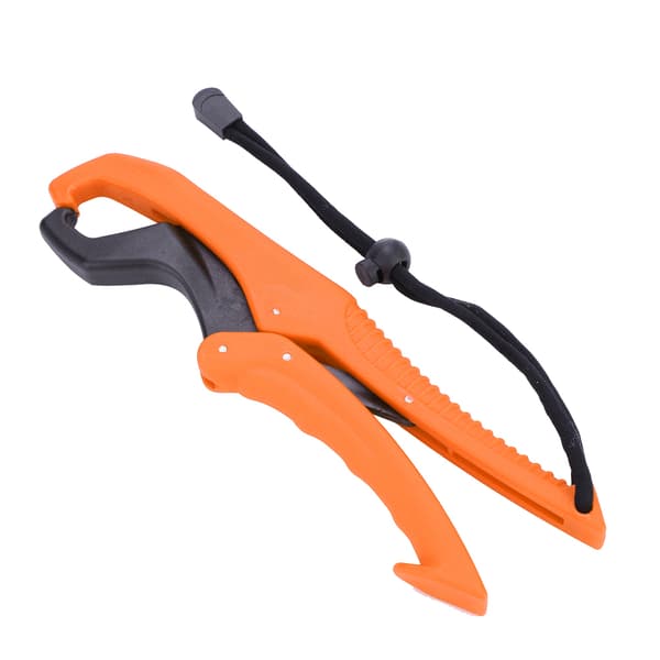 Fiskeklemme med justerbart reb, skridsikkert greb, letvægts ABS flydende (Orange, L)