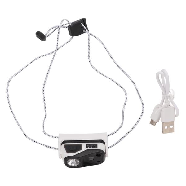 IPX5 LED Hodelykt med Bevegelsessensor, USB Oppladbar, Justerbar for Fiske og Løping