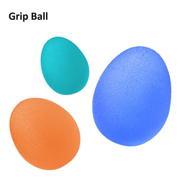 5 st äggformade greppbollar för hand- och fingerövningar, styrketräning och stresslindring