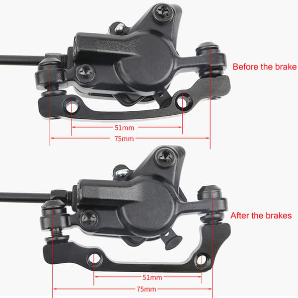 Hydraulisk skivbroms för mountainbikes, främre och bakre bromsok, cykeldelar
