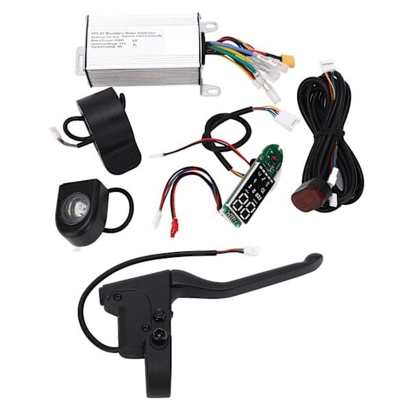 36V El-løbehjul Controller Kit med Bremsegreb, Printplade, Lys, Aluminium, ABS