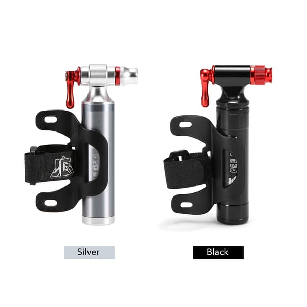 Kompakt CO2 Manuell Cykelpump Kompatibel med Presta Schrader Ventiler (Patron Ingår Ej)