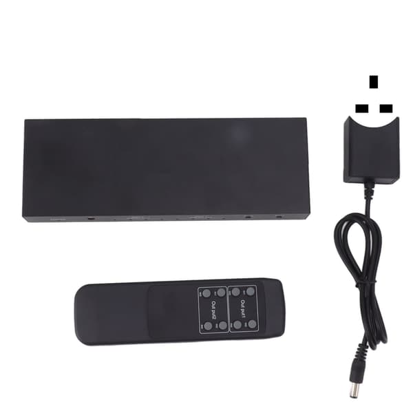 4x2 HD 4-i-2 Output Matrix Audio Switcher med aluminiumslegering til hjemmebiograf UK