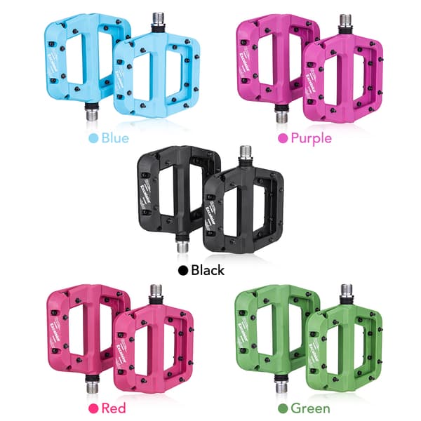 Halkfria MTB-cykelpedaler, plattform, 9/16 tum, nylonfiber