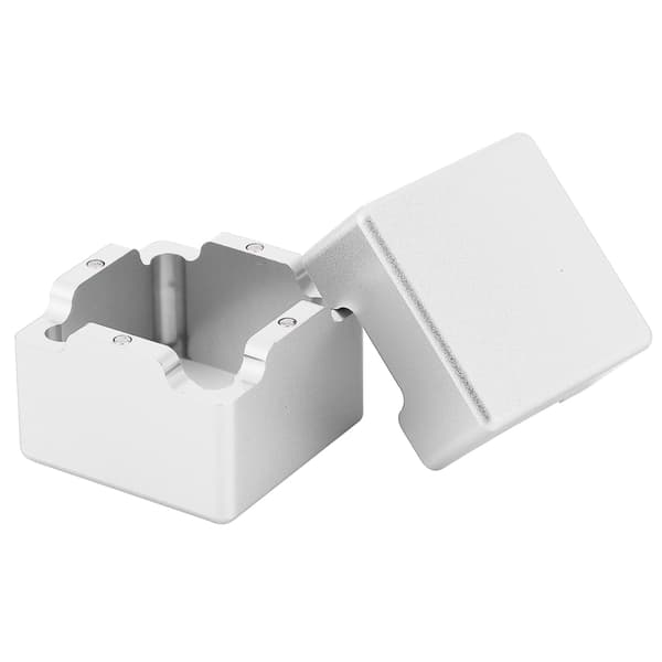 Miniature bærbar aluminium billardkø kridtholder til snooker og pool (sølv)