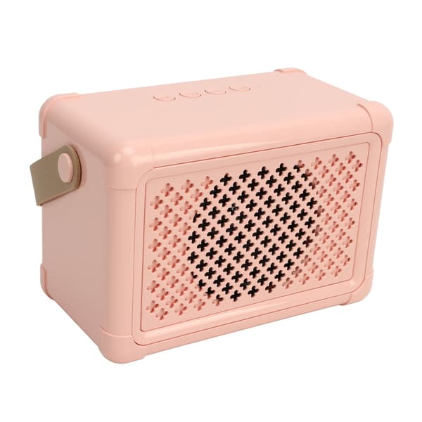 Sødt Mini Multifunktionelt Bærbart Bluetooth Karaoke Højttalersystem med Mikrofon - Pink