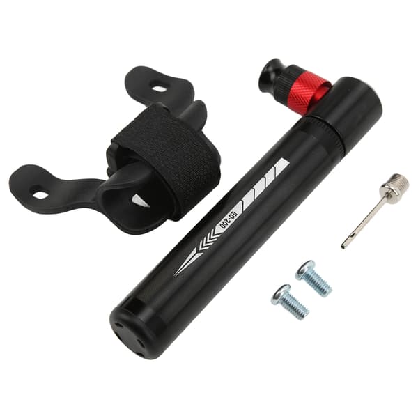 Mini bärbar handpump för cyklar, däckpump med integrerad fransk ventil, svart