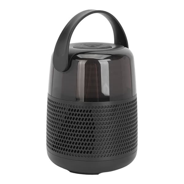 Mini Bluetooth 5.0 Karaokemaskin med Trådlös Mikrofon, LED-lampor, 3D Surroundljud, Svart