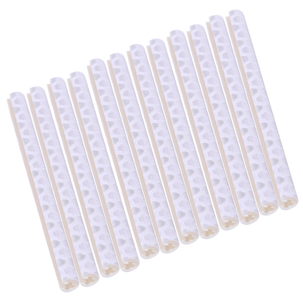 12 stk. eikerefleksstriper for terrengsykkel, hvite striper
