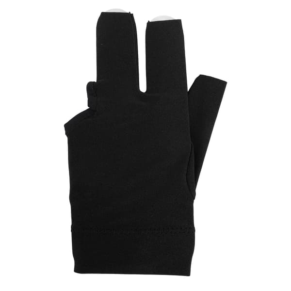 3-fingers ventilerande elastiska halkfria biljardhandskar för köträning - Svart