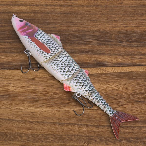 Fiskedrag med trekrok, 20 cm, flera segment, för havsfiske.