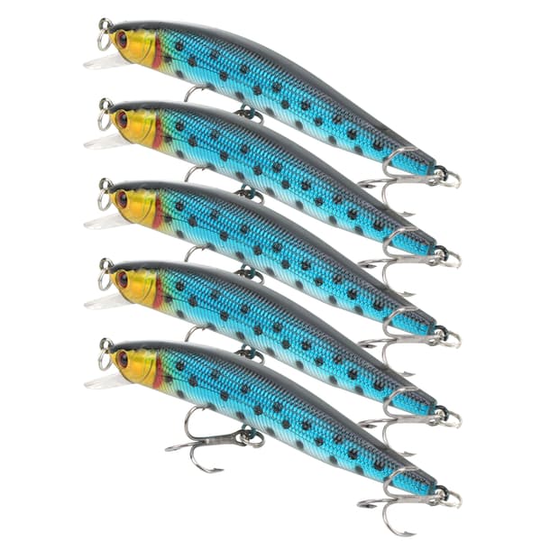 5 stk kunstig minnow-simuleringsagn med diskantkrok for fiske 10 cm 80 g