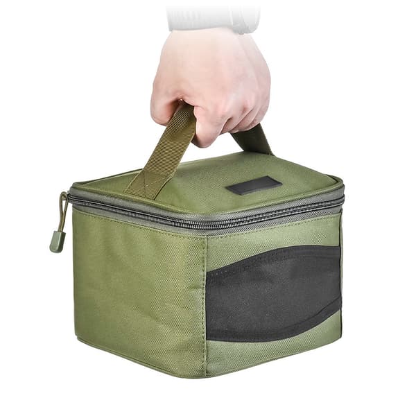 Oppbevaringsveske for spinnfiskesneller med ergonomisk håndtak og 600D Oxford-materiale
