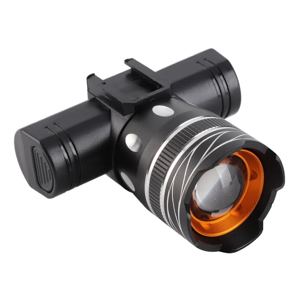 Oppladbar USB T6 LED sykkelhodelykt, vannavstøtende, aluminium ABS