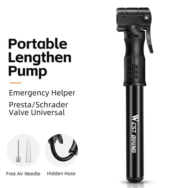 100PSI Cykeldäckpump med Bärbar Minifotpump för Mountainbikes och Basketbollar