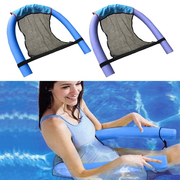 4 stk. flydende net-poolstol med U-formet design, poolnudelstol