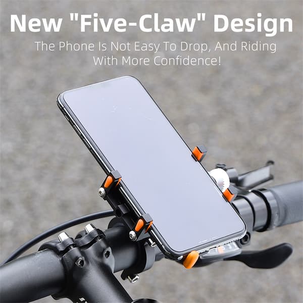 Justerbar cykeltelefonholder i aluminiumlegering, monteres på styret til navigation