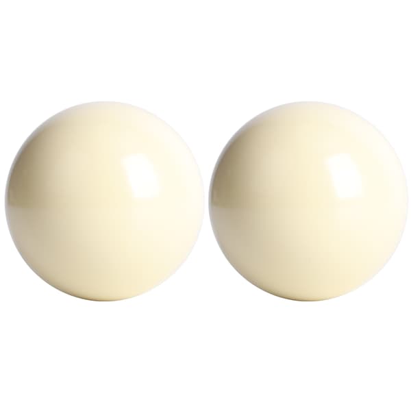 2 hvide kugler til pool/billardtræning, 5,72 cm standard harpiks bordspil