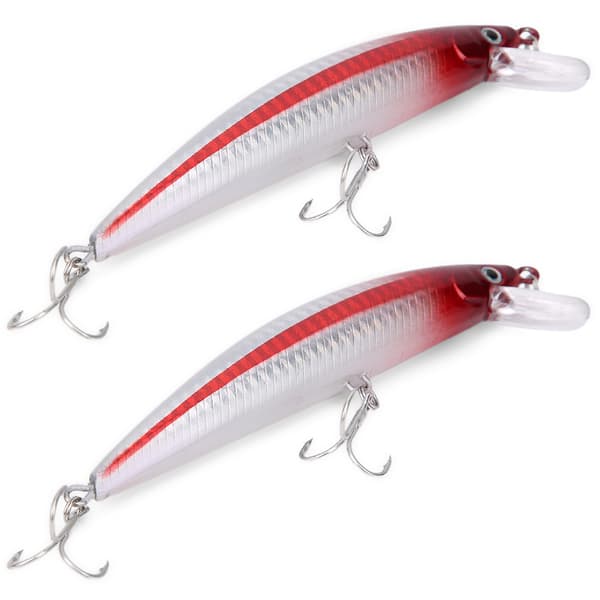 2 st Minnow sjunkande fiskedrag med tungplatta, realistisk simuleringsutrustning #2