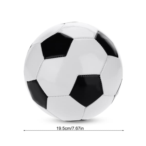 Klassisk sort og hvid fodbold i størrelse 4 til skoletrening, PVC til børn