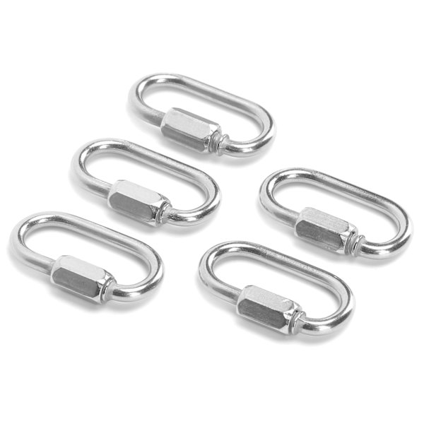 5 STK Quick Link Rustfrit Stål Kraftig Kædeled D-formet Låsekarabin 3,5 mm