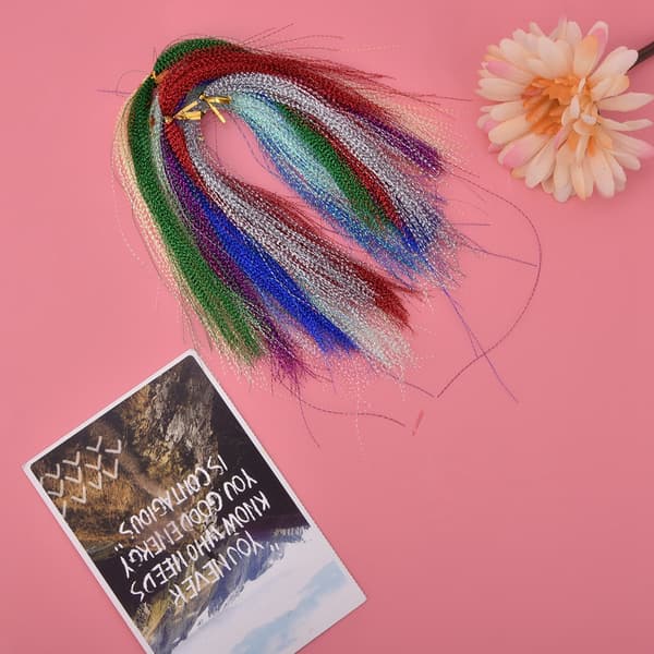 1000 STK Krystall Flash PET Fluebindemateriale for Fiskesluk med Holografisk Glitter