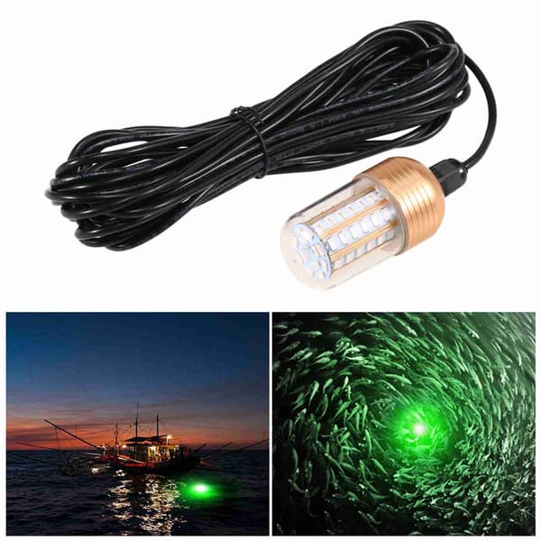 30W 60LED Grøn Undervands Fiskelygte, Høj Effekt, 360 Graders Rotation til Natfiskeri