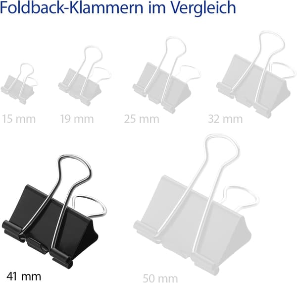 12 sorte tøjklemmer 41 mm