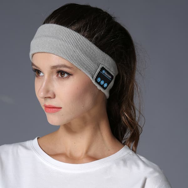 Strikket Bluetooth musikkstropp med avtakbare høyttalere for søvn og trening