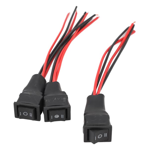 10A DC Motor Reversibel Bryter, 3 Posisjoner, Kablet, Polaritetskontroll, 3 stk