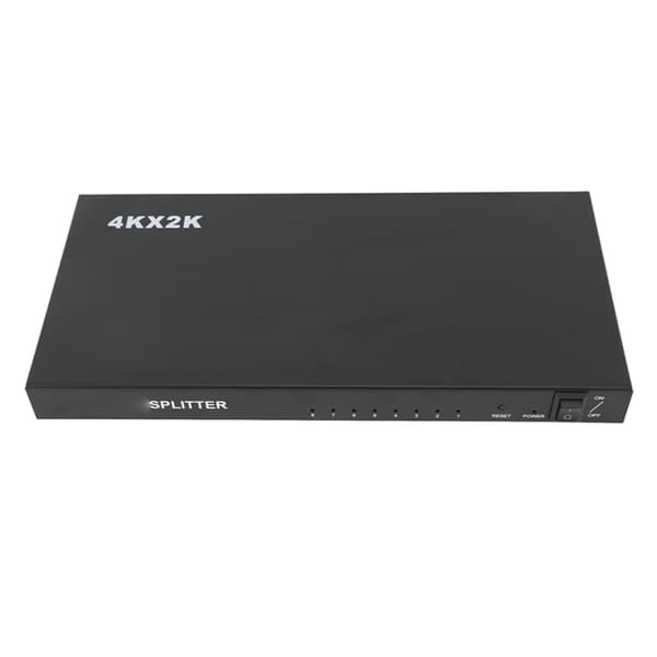 4K HD 1 ind 8 ud videosplitter med lyd til DVD STB spillekonsoller