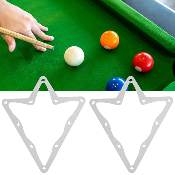6 stk. ark Magic Rack Biljard 10-ball Bord Pool Tilbehør Hvit Kraftig Verktøy