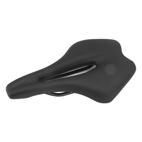 Racercykelsadel med stødabsorbering og ergonomisk design, midterhul, PU-læder