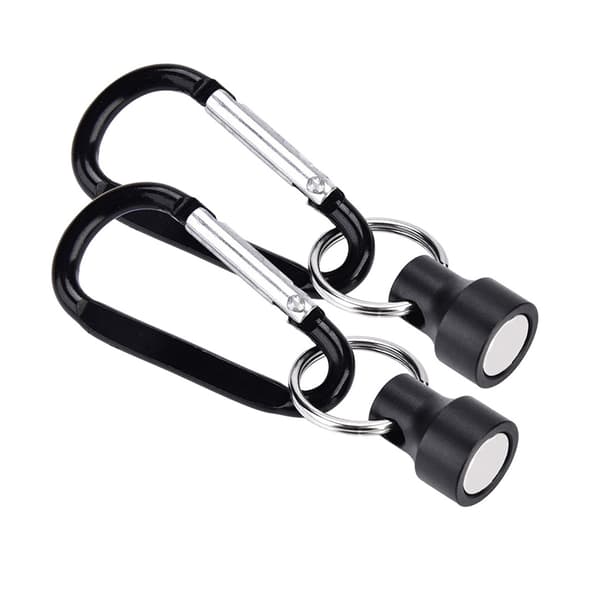 Magnetisk fluefiskespænde med sidenetstøtte, dobbeltklips, sort, rustfrit stål, 3,5 kg