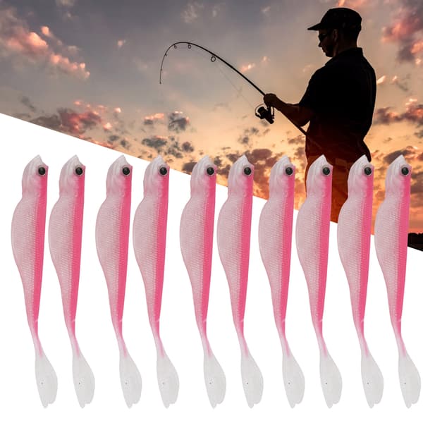 2-pack mjuka fiskedrag i silikon, 12 cm, 66 g, 5 typer