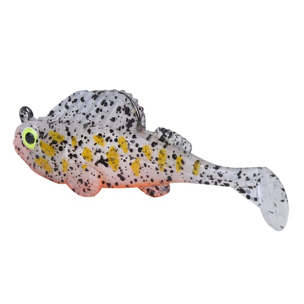 Mjukt fiskedrag 7 cm simulerad slamkrypare med trasselfri T-svans leopardmönster