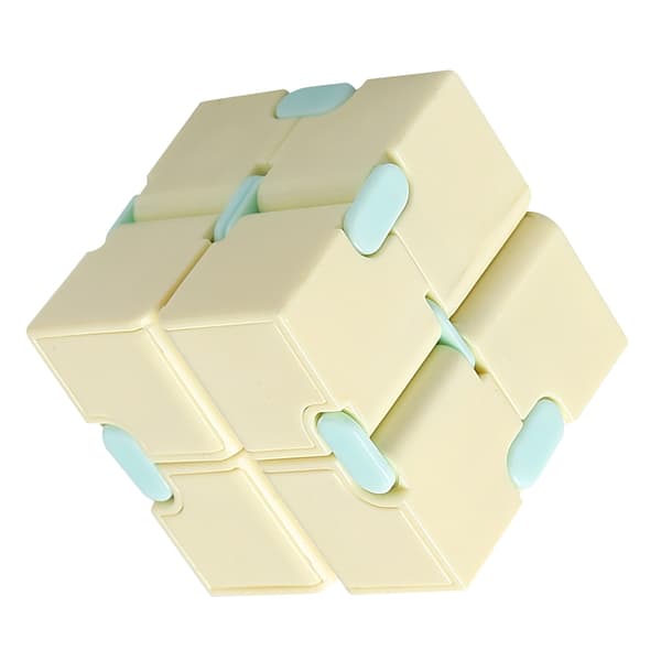 Gul Macaron Speed Puzzle Legetøj til Børn og Voksne, Bærbart Pædagogisk med Jævn Rotation
