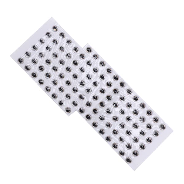 100 stk 3D runde fiskeslukøyne 4 mm lette holdbare sølv for DIY