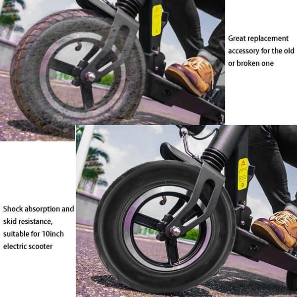 10x2.125 svart uppblåsbart gummidäck för elscooter, 10-tums fälg