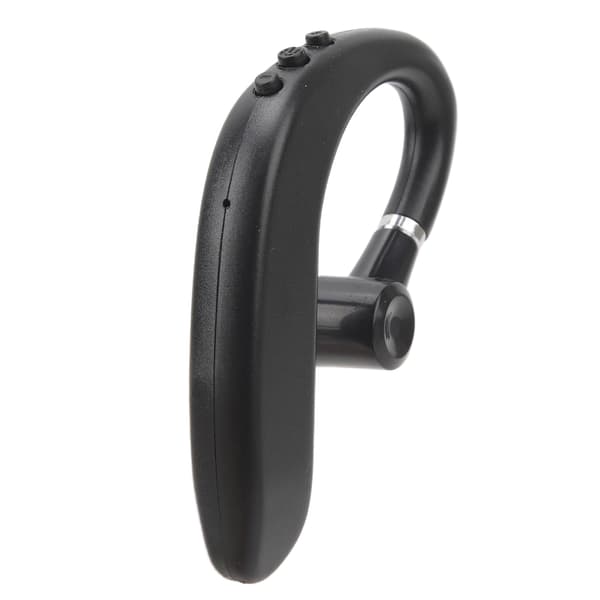 Sorte trådløse mono Bluetooth-hovedtelefoner med ultralav latenstid og USB-opladerkabel
